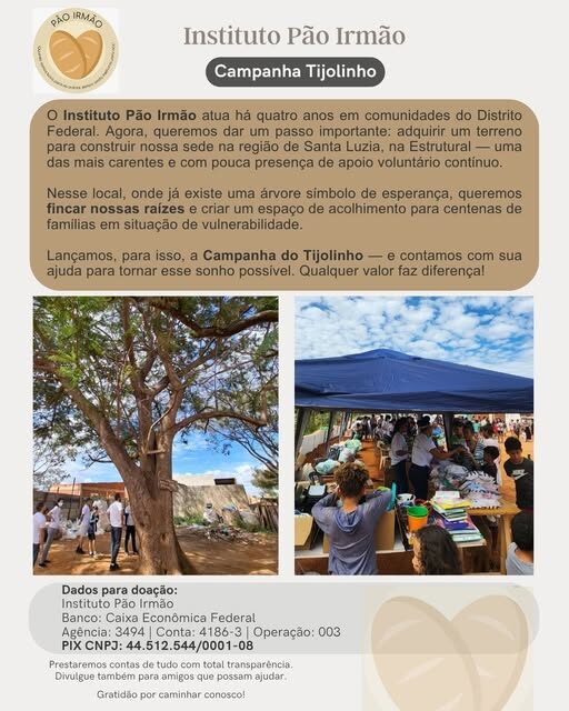 Cartaz de lançamento da Campanha do Tijolinho